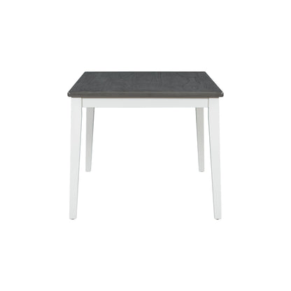 TREXM Classic and Traditional Style 6 - Piece Dining Set, Includes Dining Table  4 Upholstered Chairs & Bench (White+Gray)