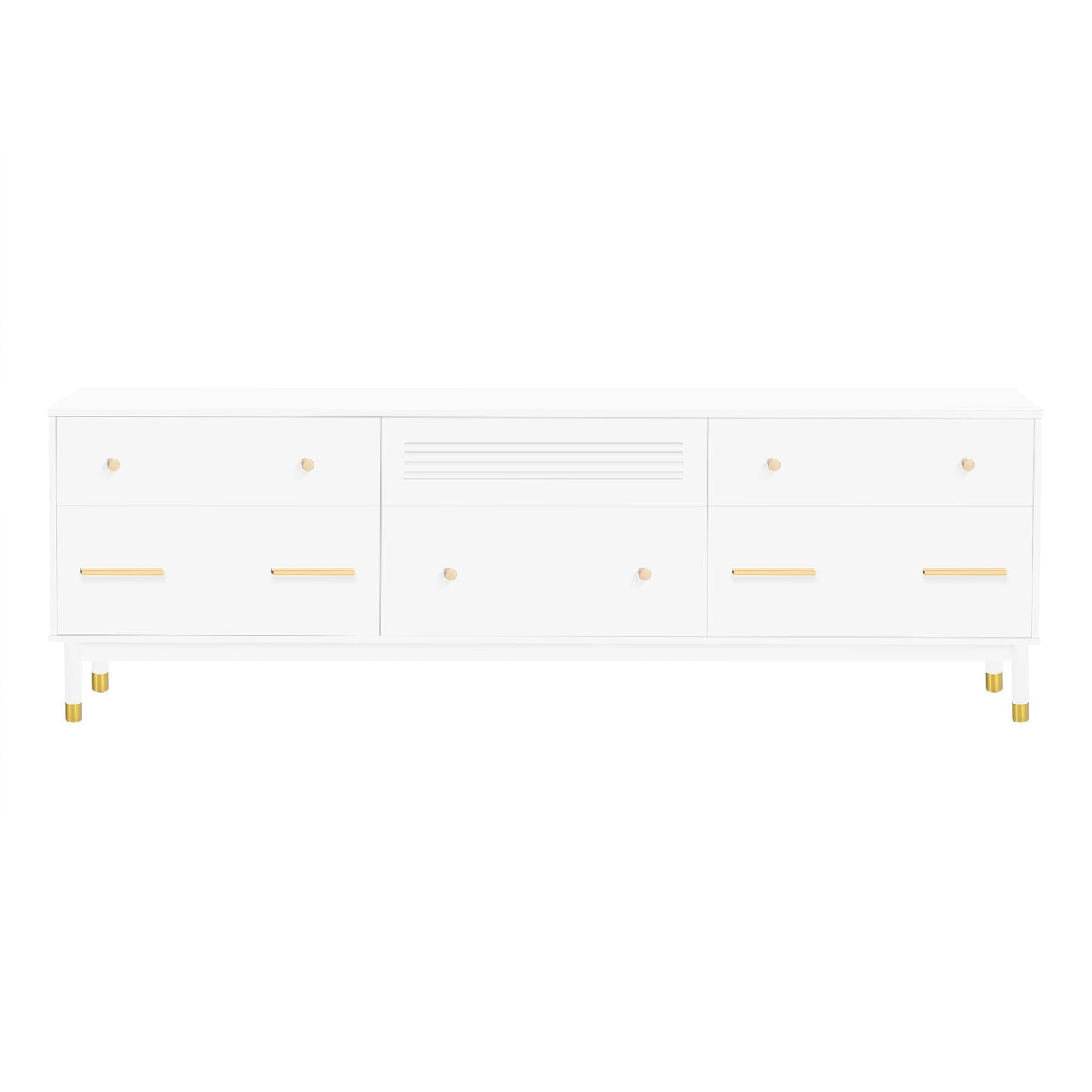 U-Can TV Stand for 75+ Inch TV Entertainment Center TV Media Console Table Modern TV Stand