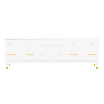 U-Can TV Stand for 75+ Inch TV Entertainment Center TV Media Console Table Modern TV Stand