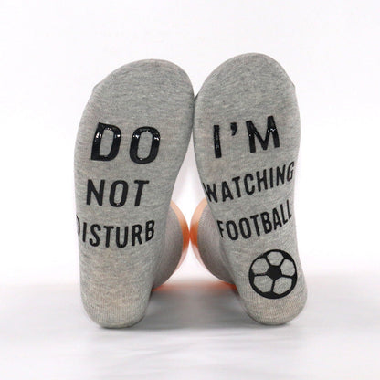 Letter Non-slip Football Middle Tube Cotton Socks