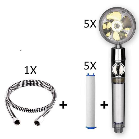 Turbo Propeller Shower Head Handheld High Pressure