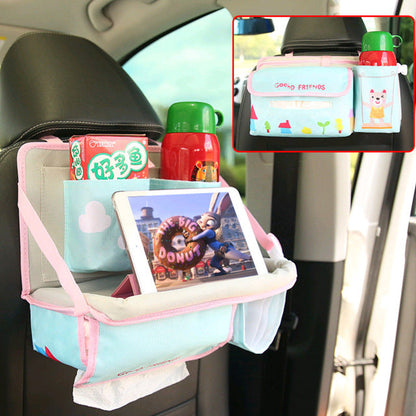 Universal Baby Car Hanging Basket Storage Bag Car Seat Back Organizer With Tablet Holder Travel Storage BagStroller Accessories
