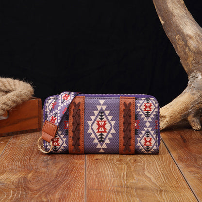 Bohemian Hand-carry Wallet Vintage Print