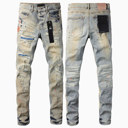 European American Street Retro Hip Hop Fashion Jeans