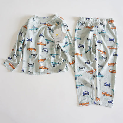 Long-sleeved Pajamas For Boys In Air-conditioned Room