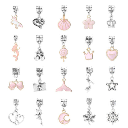 Cartoon Pink Set DIY Handmade Jewelry Children's Bracelet Women's Exquisite Gift Box Gift Bracelet