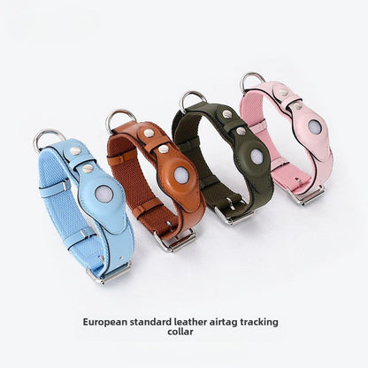 A Pple Tracker Airtag Pet Collar Adjustable Dog Leash Collar Medium Large Dog Accessories Puppy Pet Supplies