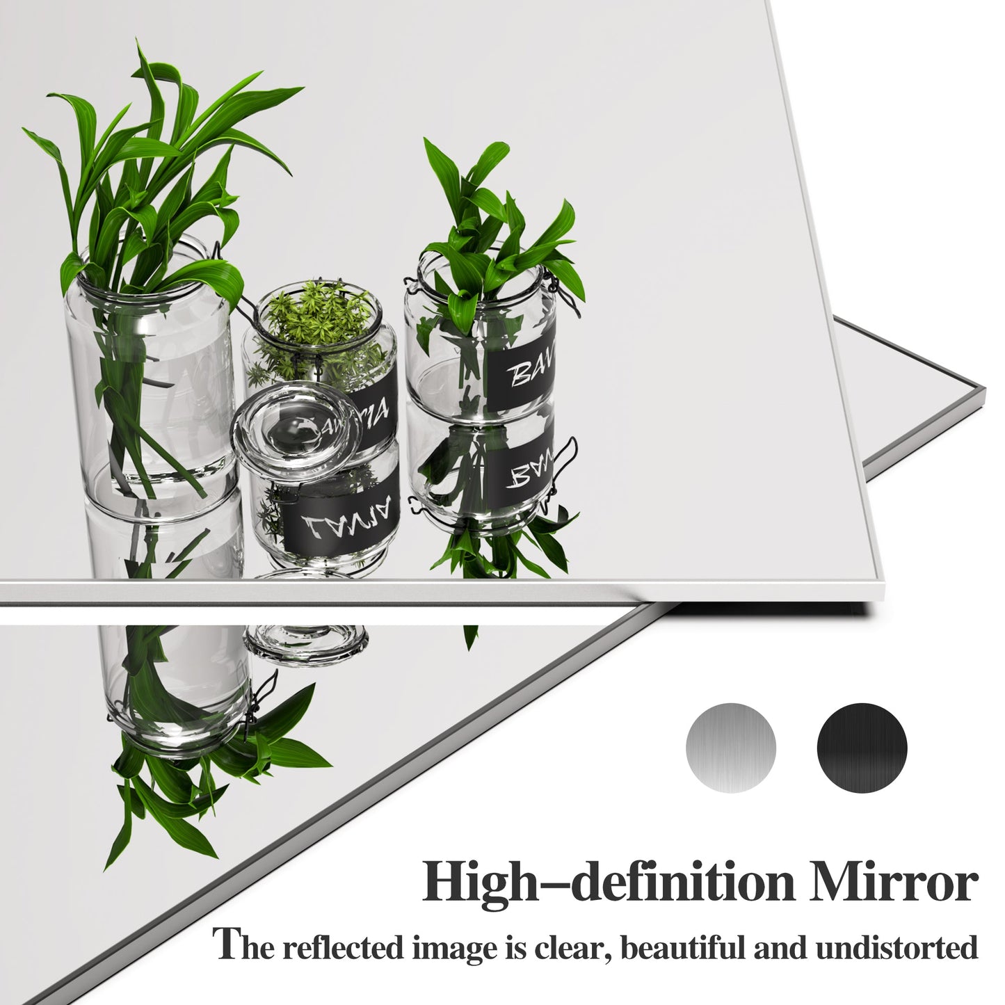 60"x36" Oversized Modern Rectangle Bathroom Mirror with Silver Frame Decorative Large Wall Mirrors for Bathroom Living Room