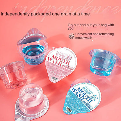 Portable Oral Care Solution in Jelly Cups - Disposable Independent Packaging for Travel and Accommodation