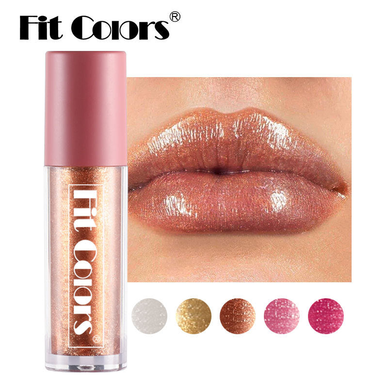 Fit Colors Pearlescent Lip Gloss Matte Non-Stick Cup Mermaid Sparkling Lip Gloss
