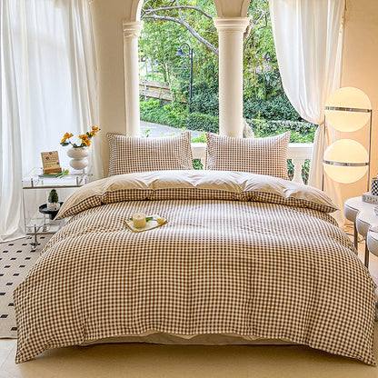 Cartoon Four-Piece Set Fresh Autumn and Winter Single Student Dormitory Bedding Sheet Three-Piece Set Single Quilt Cover