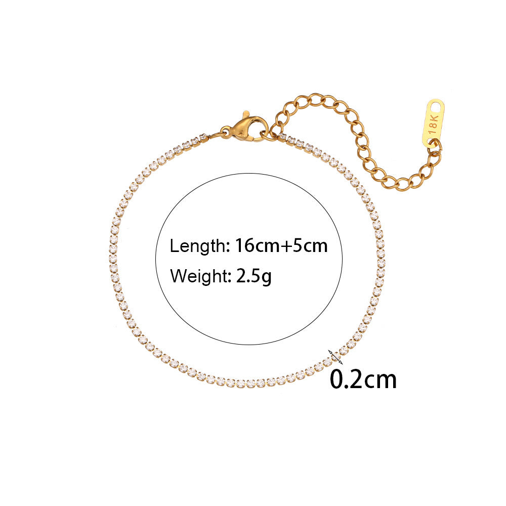 Simple Stainless Steel Bracelet Necklace Ornament