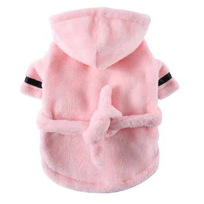 Pet Bathrob Dog Pajamas Sleeping Clothes Soft Pet Bath Drying Towel Clothes winter Warm pajamas for Puppy Dogs Quick Drying