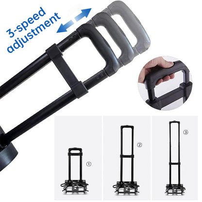 Foldable portable carts: wheel, luggage, hand truck, trolley, travel - shopping, household.