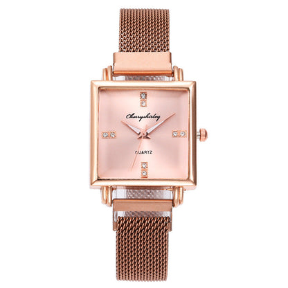 Square Magnetic Snap Diamond Women's Watch