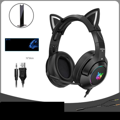Head Mounted Wired Gaming Headset for Girls