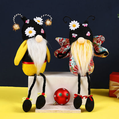 Bee Festival Flower Butterfly Long Legs Faceless Doll