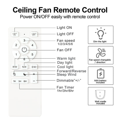 52" Low Profile Ceiling Fan with Lights