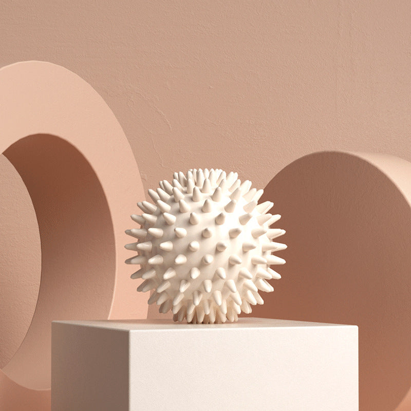 Durable sport massage ball. Spiky design for myofascial release, deep - tissue work, trigger points, muscle recovery & pain reli