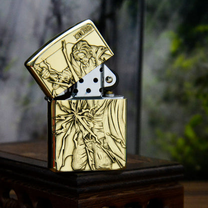 ZORRO Zorro 3D brass One Piece Ace kerosene lighter male personality creative personality