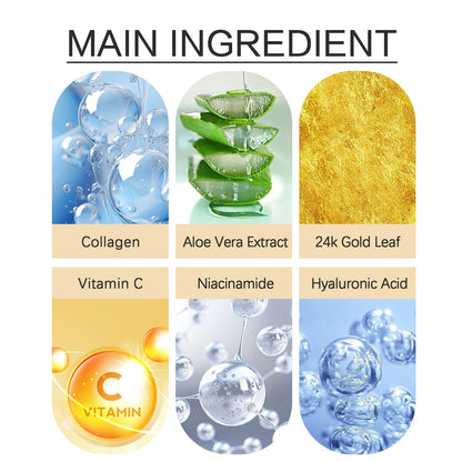 24k Gold Eye Mask, Fading Fine Lines And Dark Circles Moisturizing And Firming Eye Mask