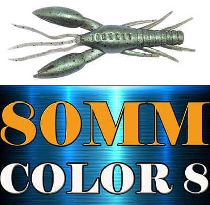 AFISHLURE 4pcs/lot  AR-14 hammer Crab clamp Shrimp 80mm 5.5g claw Bait artificial lure sauce green bait Swimbait Fake