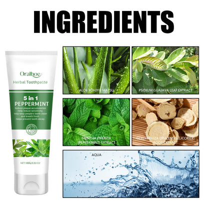 Aloe Whitening Toothpaste Cleans Mouth, Removes Odor, Freshens Breath, Removes Stains, Brighens Teeth And Beautifies Teeth