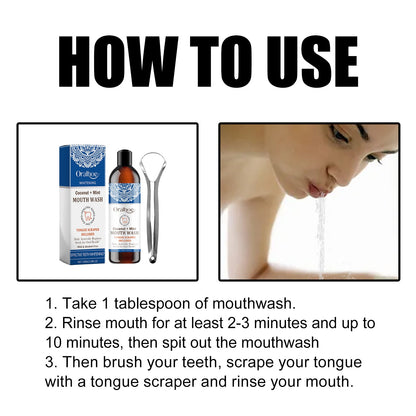 Teeth Rinse, Deep Clean Mouth Fresh, Deodorizing And Whitening Teeth Stain Removing Mouthwash