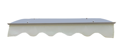 GarLUGH DA4734W Series Door Window Awning Made of 0.137 Inch Thick Crystal Solid Polycarbonate Sheet in size of 47" Wide x 34"