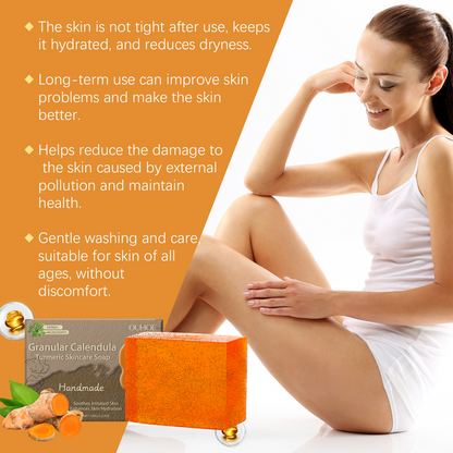 Calendula Turmeric Skin Care Soap Gently Cleans Pores And Moisturizes And Nourishes Skin And Body Bath