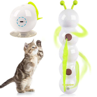 Smart Interactive Cat Toy  With Moving Tail Motion Activated Rechargeable