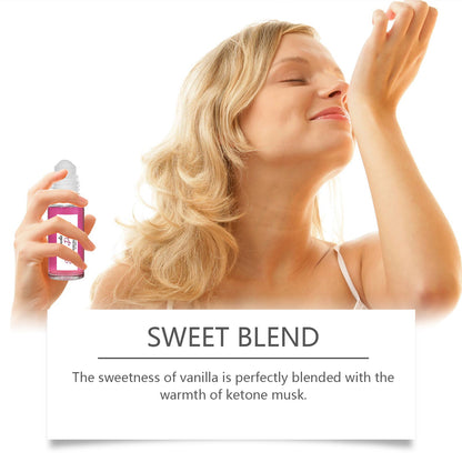 Peach Pink Ball Perfume, Small Fresh Roller Perfume Fresh Light Fruit Peach Ball Perfume
