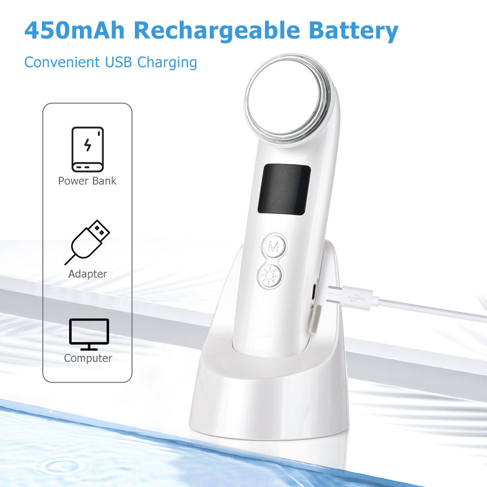 Ultrasound Introduction Instrument HailiCare Positive And Negative Ion Three-Color Light And Warm Cleaning Beauty Instrument