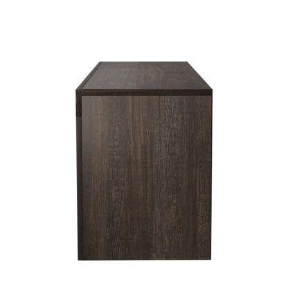 20 minutes quick assembly brown simple modern TV stand cabinet Brown + whiteTV bracket