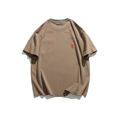 Orderly Japanese Retro Mountain Short Sleeve T-shirt