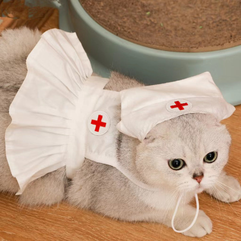 Fashionable And Personalized Cat Dress Set
