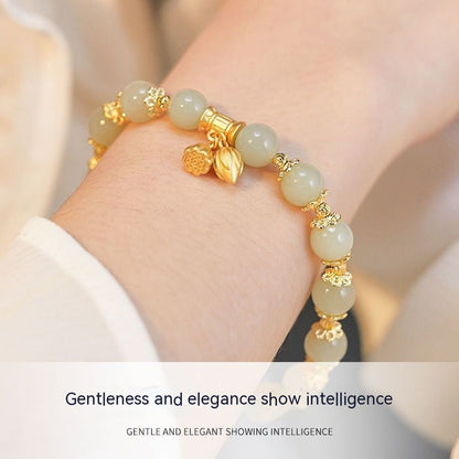 New Two Shihuan Hetian Yu Bracelet Female Retro