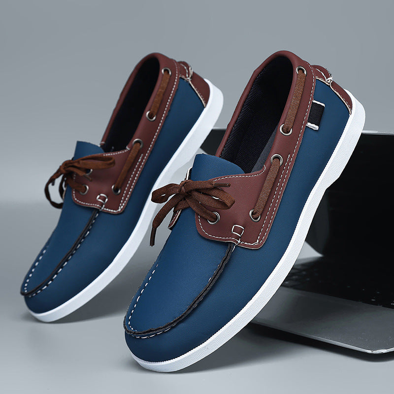 Casual Summer Men's Belted British Style Versatile Loafer Breathable Leisure Work Commuting Lazy Shoes