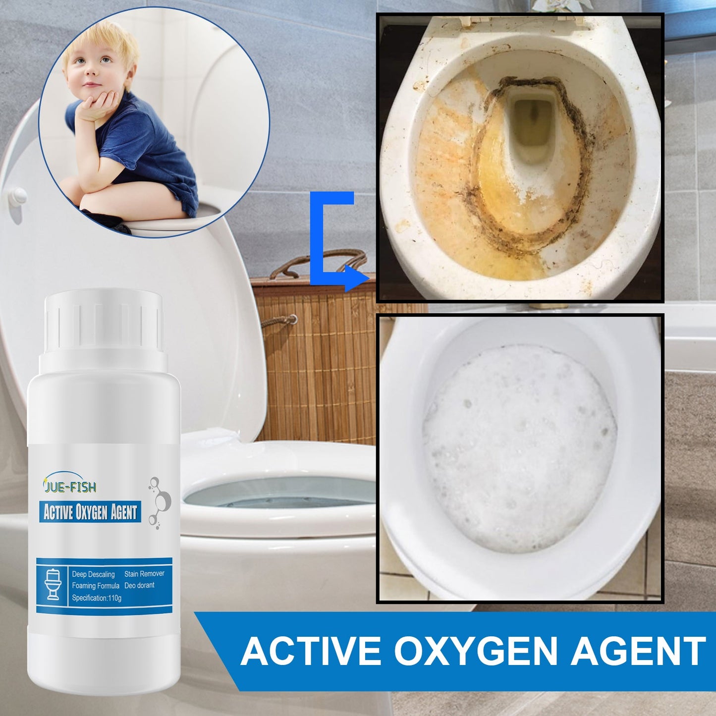 Toilet Reactive Oxygen Agent
