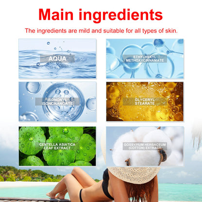Cotton Soft Protective Rod, Summer Outdoor Resist Uv Moisturizing Refreshing Non-Sticky Comfortable Skin Feeling