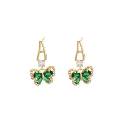 French Retro Butterfly Earrings