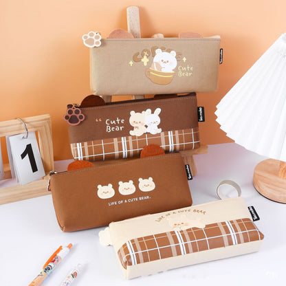 Student Stationery Canvas Zipper Storage Pen Bag