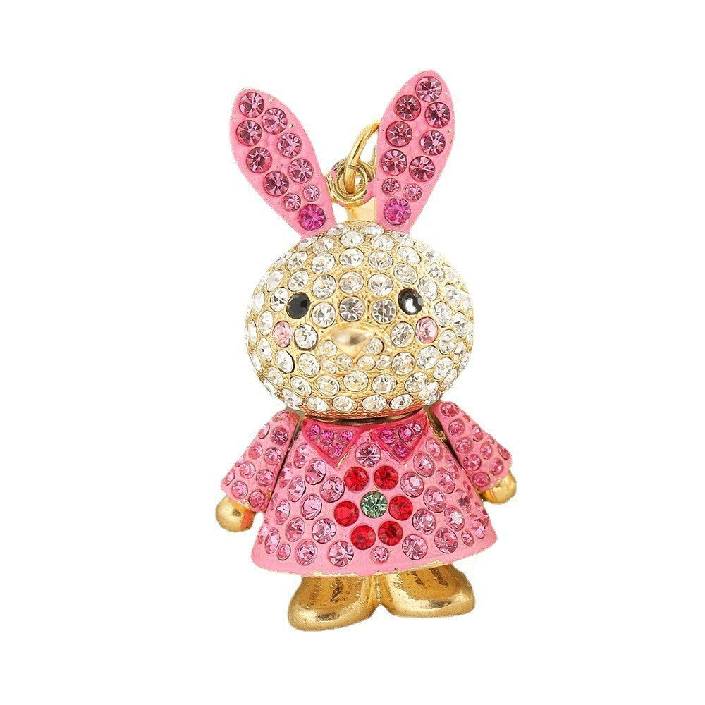 Cute Diamond Studded Animal Keychain Pendant
