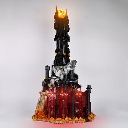 Suitable for LEGO 10333 Lord of the Rings Baladu Black Tower LED building blocks toy lighting fixtures light sets