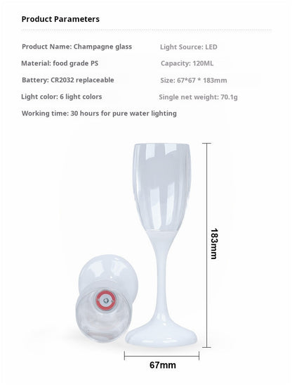 Creative Water Sensing Wedding luminous Glasses cup Party Supplies Novelty LED Light Up Wine bottles for Party Club Bar Drinking