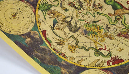Ancient Constellation Map Zodiac Kraft Paper Art