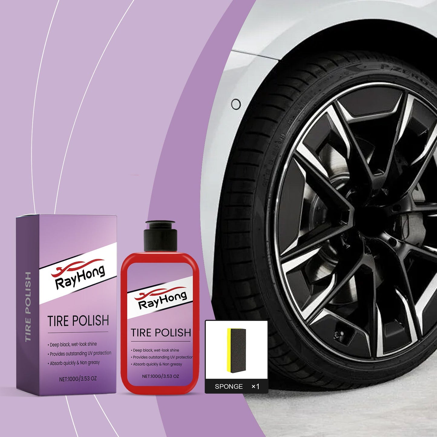 Automobile Tire Polishing Paste, Tire Cleaning, Rust Removal, Polishing, Brightening And Anti-Stain Wheel Retreading Paste