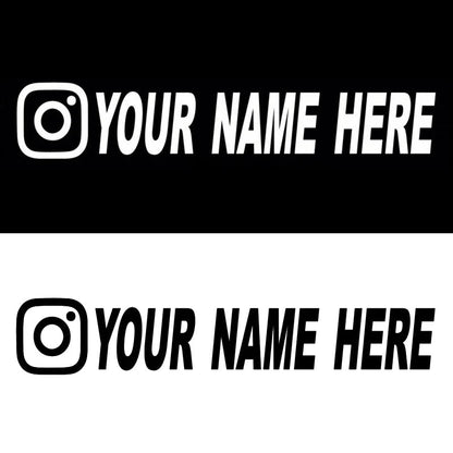 Custom username car stickers personalized Instagram motorcycle vinyl stickers