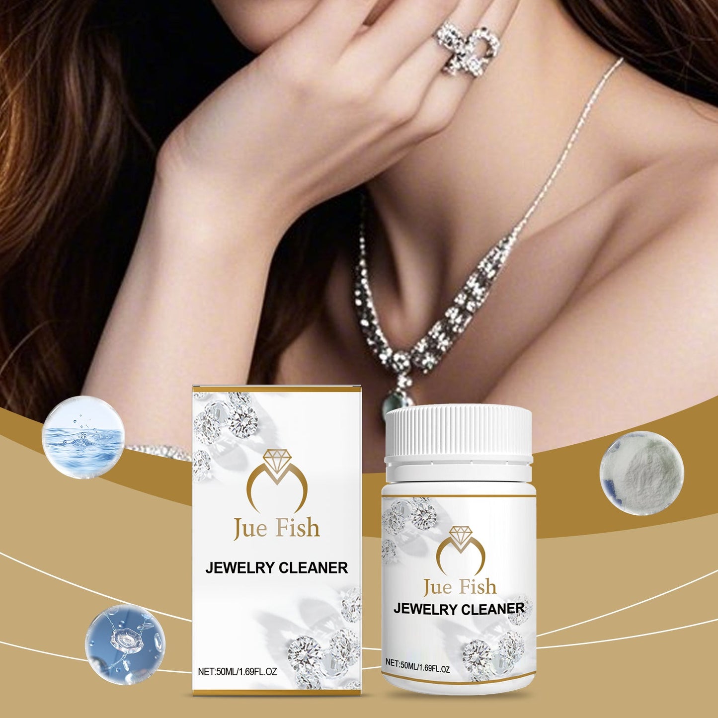 Jewelry Cleaner Jewelry Metal Cleaning Solution Diamond Necklace Rust And Ash Removal Care Solution