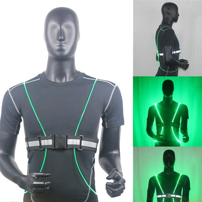 360 Reflective LED Flash Driving Vest High Visibility Night Running Cycling Riding Outdoor Activities Light Up Safety Bike Vest